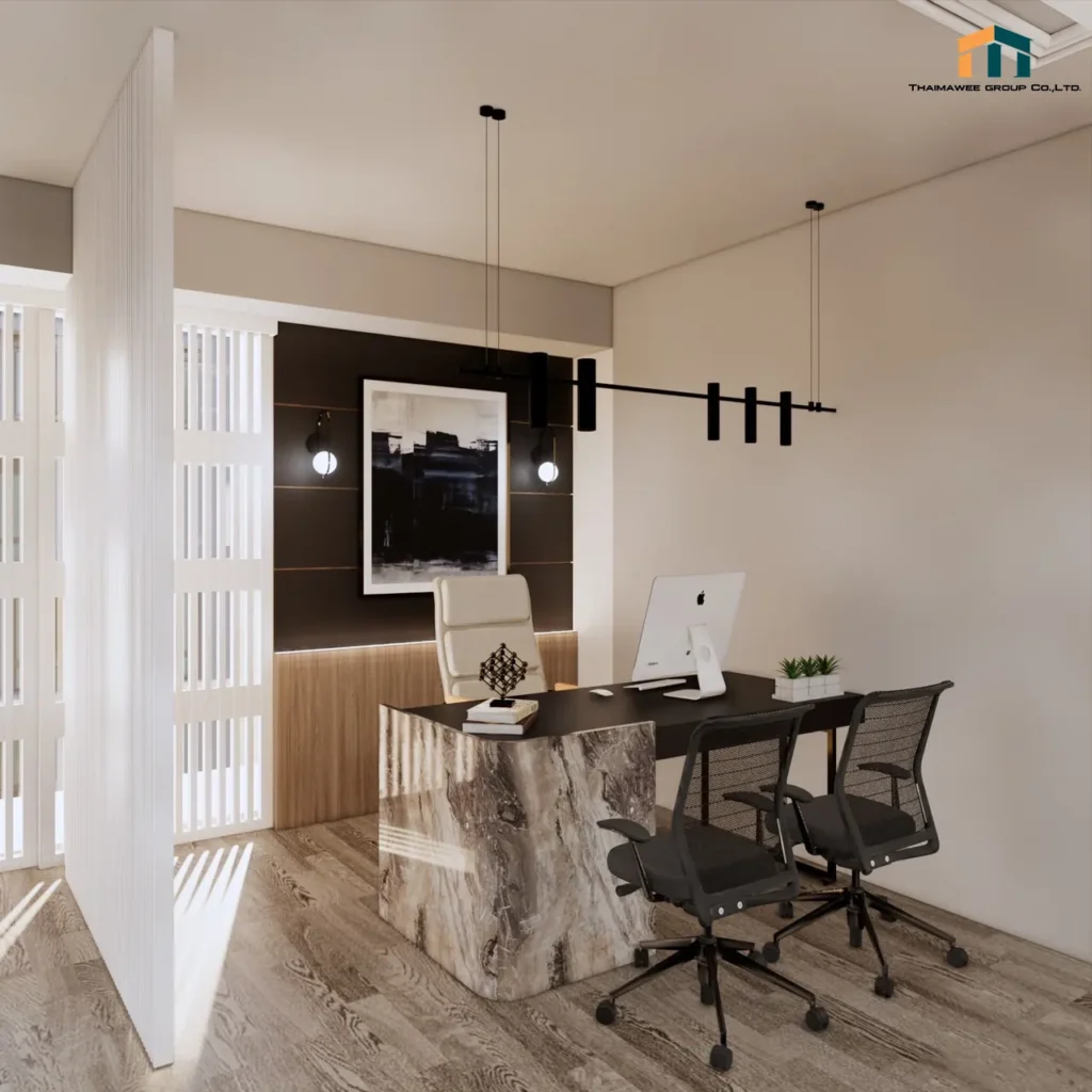ห้องทำงาน ออกแบบภายในบ้านห้องทำงาน